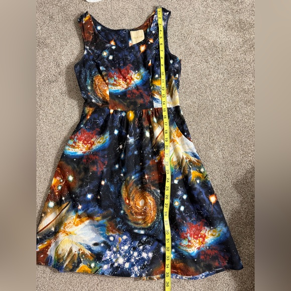 ModCloth Nebula Outer Space Galaxy Science Sleeveless Mini Dress Size Small - Picture 15 of 16